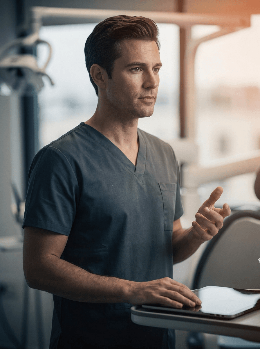Dentist working with Cliniq in a real practice